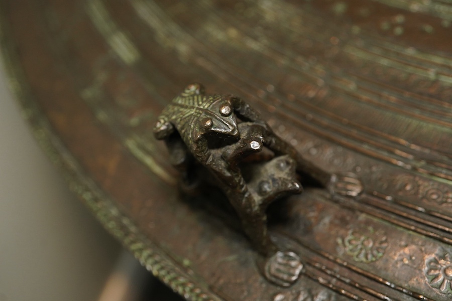 A large Sino-Shan bronze rain drum, Shan States, East Burma, 19th century